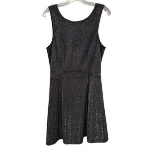 Speechless XL Metallic Silver Fit & Flare Sleeveless Dress Pockets Party Dress